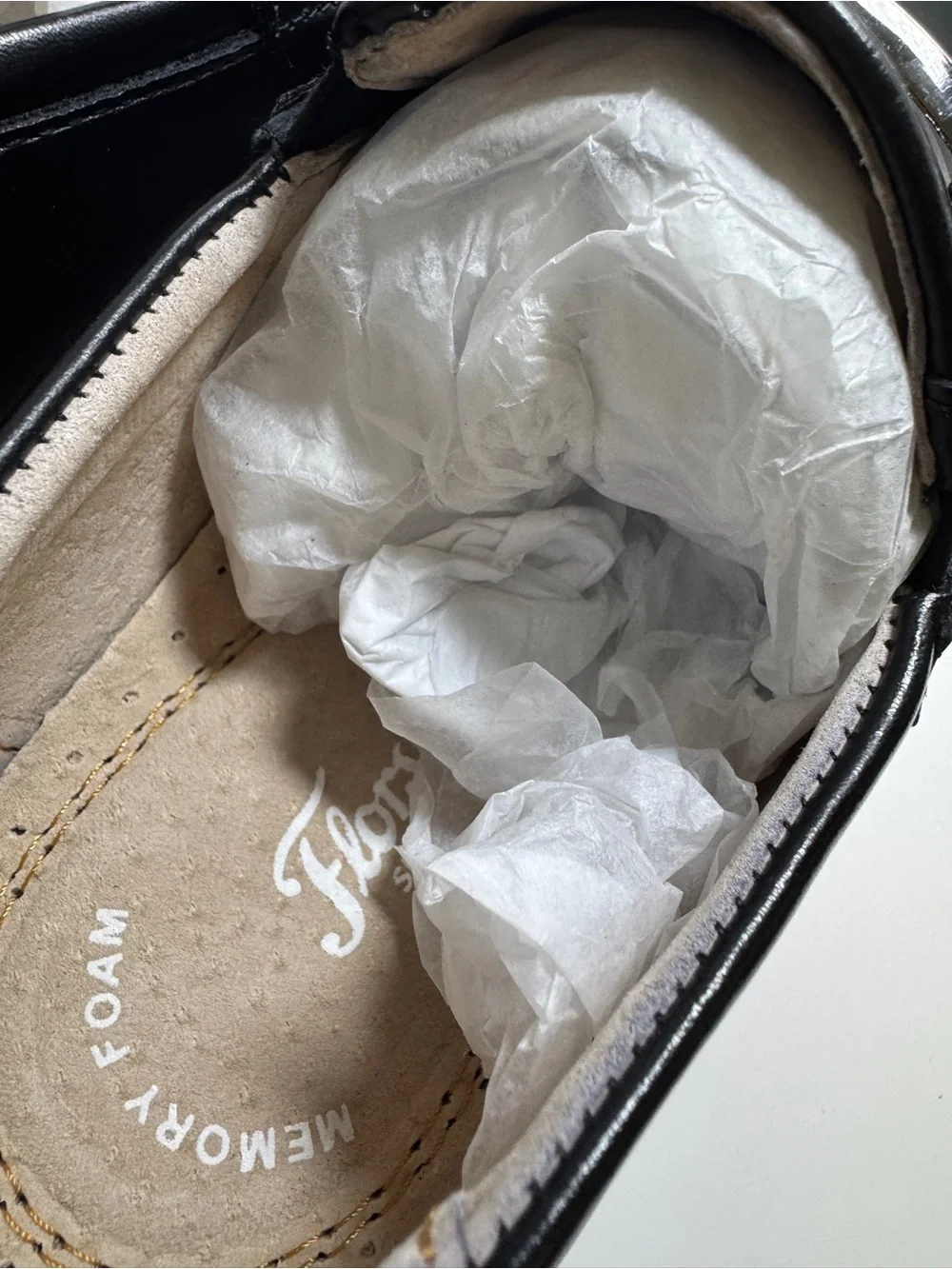 Boys Florsheim Black Slip-On Loafers